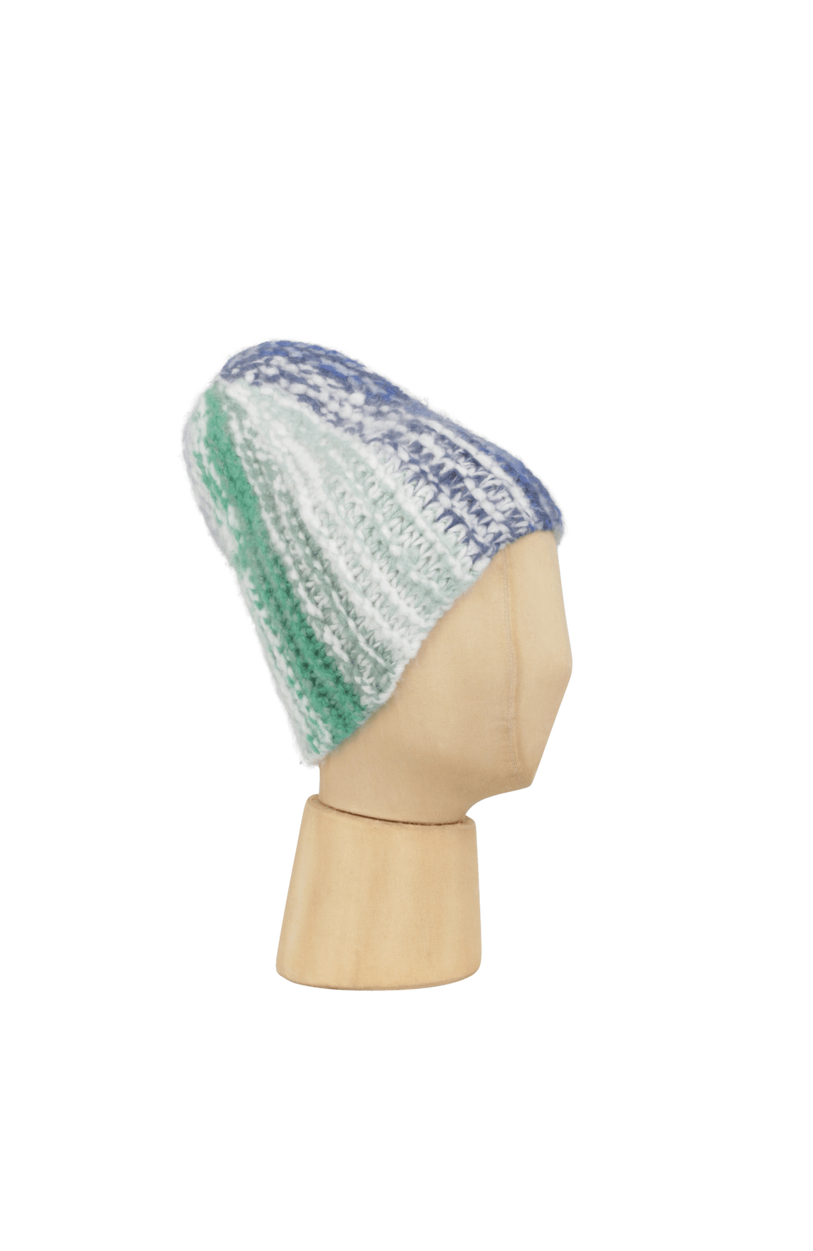 Beanie2, handgestrickt in besonderer Linksstrick-Optik für eine moderne, markante Textur. Gefertigt aus feinstem Kaschmir, luxuriös weich, seidig im Griff und ohne Kratzen. Klassisches Rippbündchen, stilvolles Bi-Color-Design in harmonischen Multi-Color-Tönen, wärmend und federleicht. In der Farbe Blau-Ton (Farbe: ocean blue color)