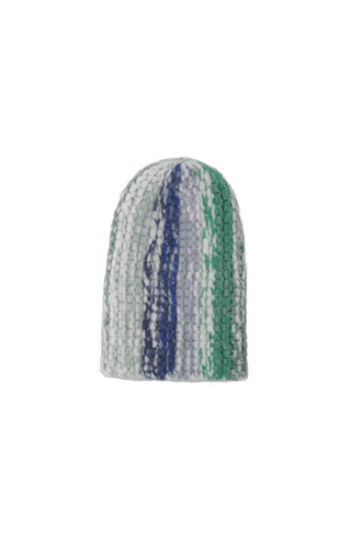 Beanie2, handgestrickt in besonderer Linksstrick-Optik für eine moderne, markante Textur. Gefertigt aus feinstem Kaschmir, luxuriös weich, seidig im Griff und ohne Kratzen. Klassisches Rippbündchen, stilvolles Bi-Color-Design in harmonischen Multi-Color-Tönen, wärmend und federleicht. In der Farbe Blau-Ton (Farbe: ocean blue color)