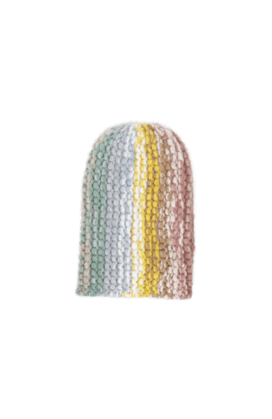 Beanie2, handgestrickt in besonderer Linksstrick-Optik für eine moderne, markante Textur. Gefertigt aus feinstem Kaschmir, luxuriös weich, seidig im Griff und ohne Kratzen. Klassisches Rippbündchen, stilvolles Bi-Color-Design in harmonischen Multi-Color-Tönen, wärmend und federleicht. In der Farbe Frühlingsfarben (Farbe: spring)