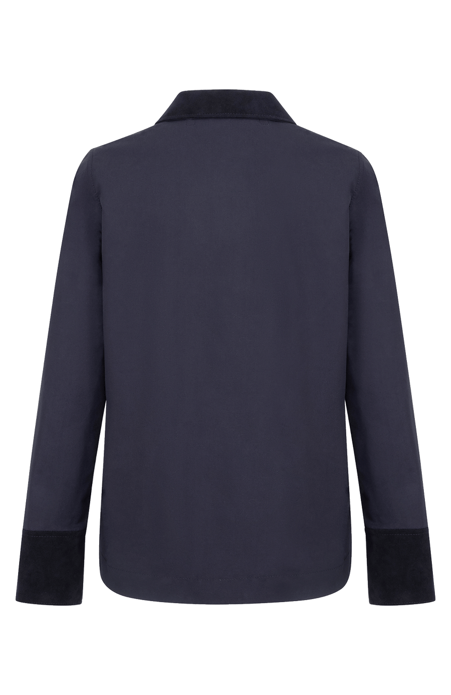 Jacke RiaMulti-ODC aus innovativem Outdoor Cotton, wasser-, wind- und schmutzabweisend, gerade Passform, Alcantara-Leder an Ärmelabschlüssen, Kragen und Innenseite des Zippers, markanter Zwei-Wege-Zipper, vier Metalldruckknöpfe am Zipper, geräumige Seitentaschen. Schützt zuverlässig bei Regen oder wechselhaftem Wetter. In der Farbe Dunkelblau (Farbe: midnight)