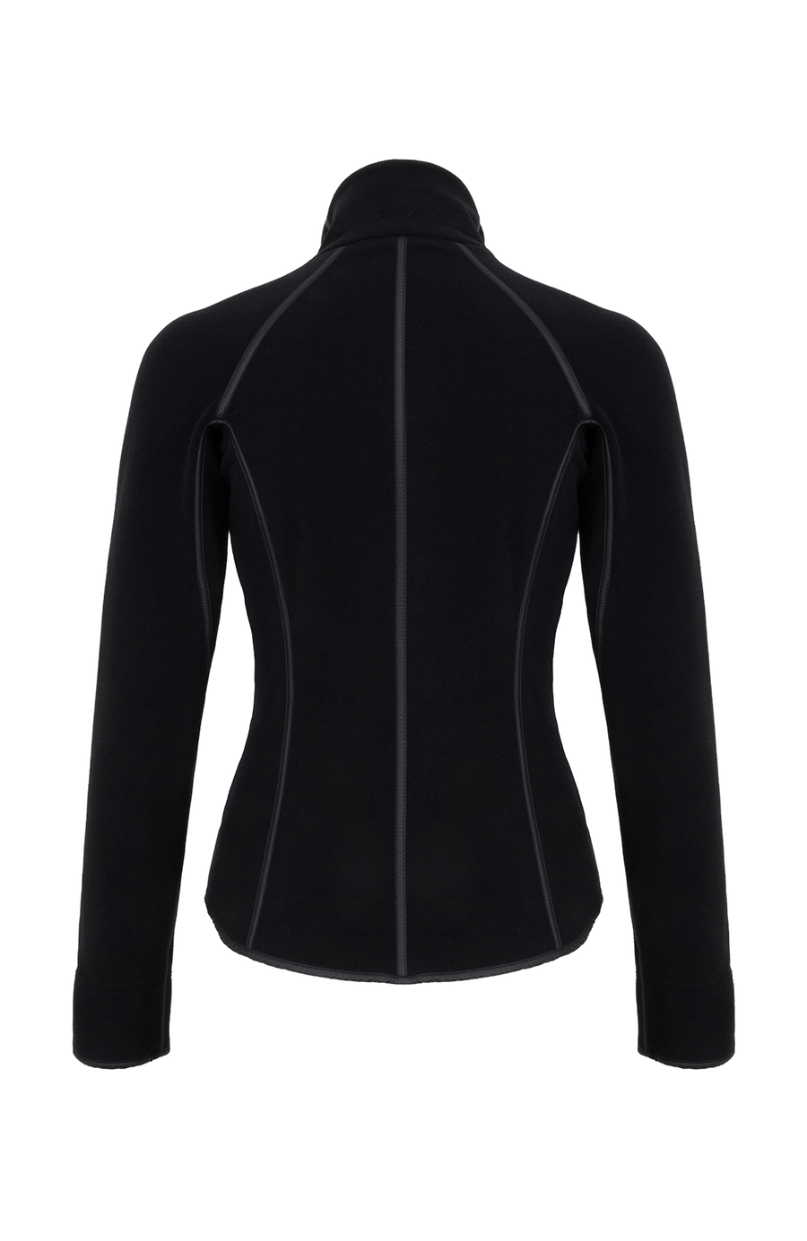 Klassische Frauenschuh-Jacke aus biologisch abbaubarem Microfleece. Enganliegend und feminin geschnitten mit abgerundetem Saum, Zwei-Wege-Zipper und seitlichen Taschen mit Zip. Das Material hält warm, ist komfortabel, leicht zu pflegen und nachhaltig. Farbe Schwarz (Farbe: black).