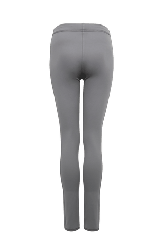 Damen-Legging Daphne-NP aus Natural Powerstretch mit glatter, glänzender Oberfläche, schmale Passform, taillenhoher Bund, sehr bequem durch eingearbeiteten Gummibund. In der Farbe Grau (Farbe: cement)