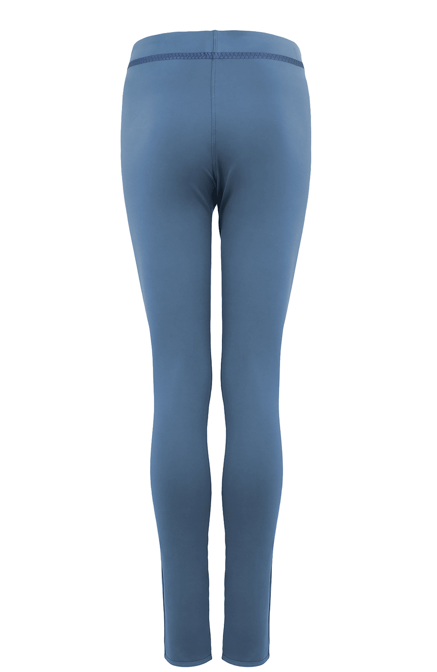 Damen-Legging Daphne-NP aus Natural Powerstretch mit glatter, glänzender Oberfläche, schmale Passform, taillenhoher Bund, sehr bequem durch eingearbeiteten Gummibund. In der Farbe Blau (Farbe: denim)