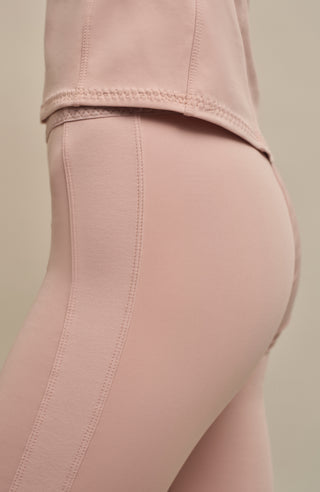 Damen-Legging Daphne-NP aus Natural Powerstretch mit glatter, glänzender Oberfläche, schmale Passform, taillenhoher Bund, sehr bequem durch eingearbeiteten Gummibund. In der Farbe Staubrosa (Farbe: dusty rose)