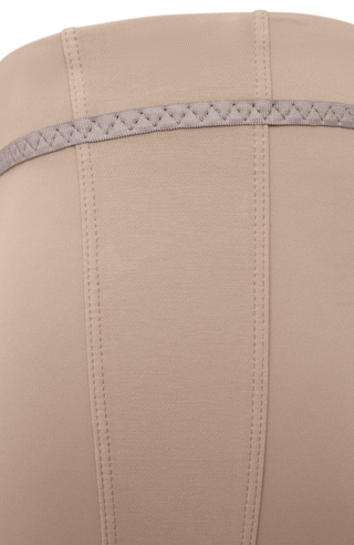 Damen-Legging Daphne-NP aus Natural Powerstretch mit glatter, glänzender Oberfläche, schmale Passform, taillenhoher Bund, sehr bequem durch eingearbeiteten Gummibund. In der Farbe Hellbraun (Farbe: savannah)