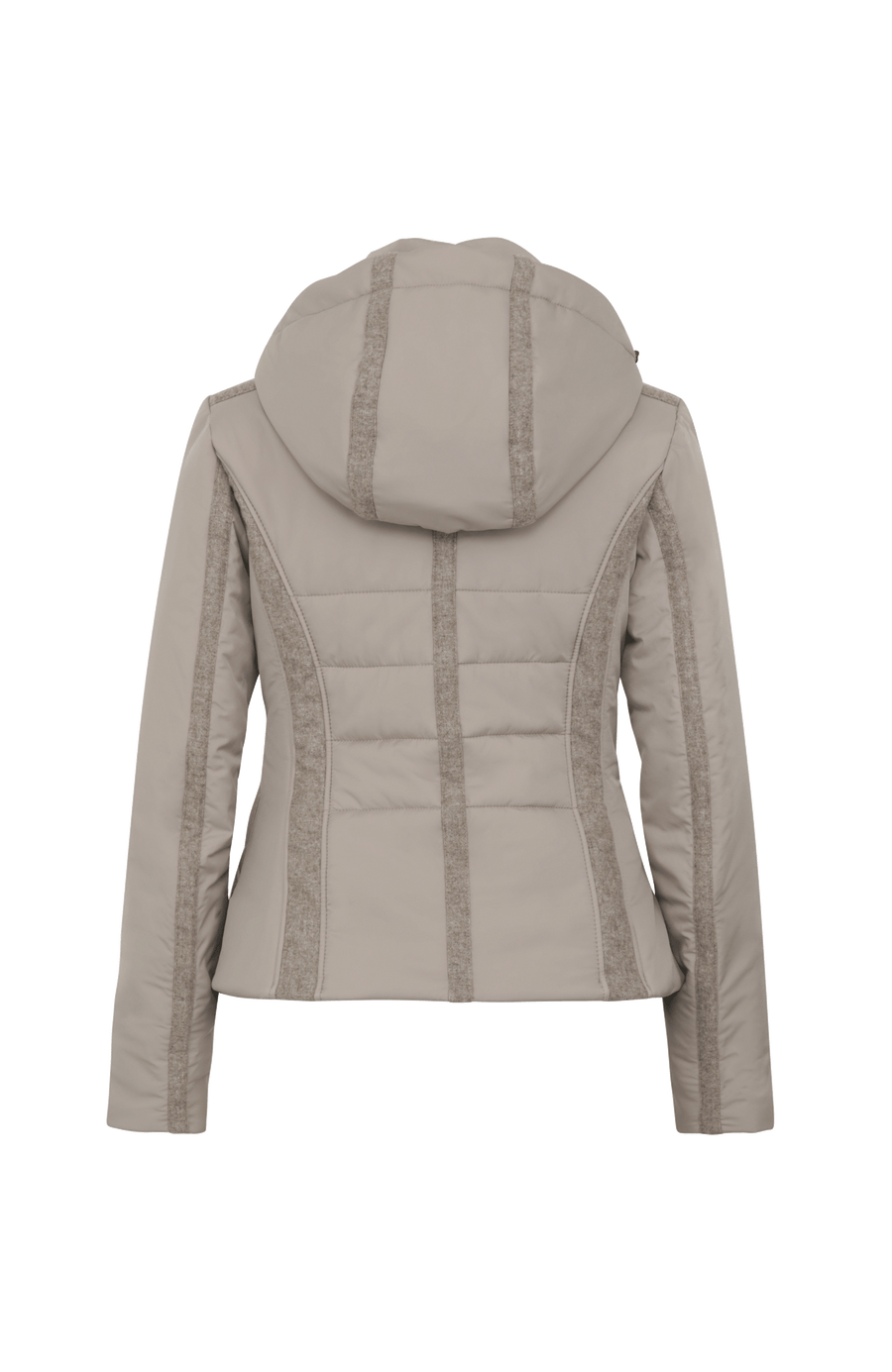 Performance Ski-Jacke XeniaMulti-S aus innovativem Light Italian Nylon, feminine Passform, abnehmbare, in der Weite regulierbare Kapuze, Stehkragen, Loden-Details, Zwei-Wege-Zipper, zwei Taschen mit Zip, klassische Frauenschuh Features wie Schneefang an den Ärmeln, Skipasstasche und zwei innenliegende Taschen mit Zip. Luxuriöse seidig glänzende Oberfläche, funktional und warm. In der Farbe Hell Braun (Farbe: cashmere)