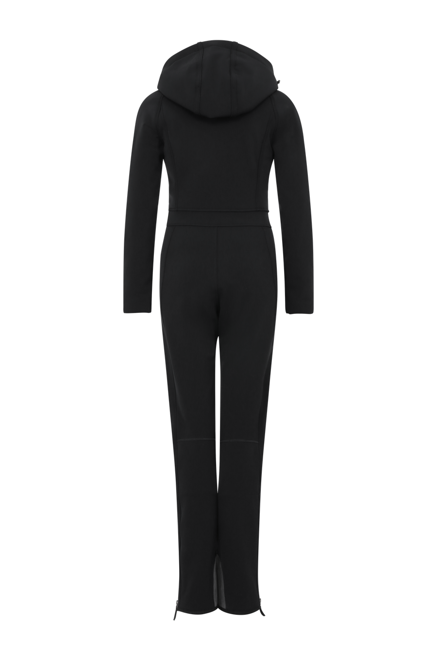Performance Ski-Overall Kate-S aus Schöller Softshell, enganliegende Passform, Taillenbetonung durch angedeuteten Gürtel, abnehmbare Kapuze, Oberkörper gefüttert, markanter Zip, zwei Taschen mit markantem Zip, Skipasstasche mit nahtfeinem Zip, klassische Frauenschuh Features wie Kantenschutz aus Alcantara-Leder, enganliegende Ärmelbündchen und Schneefang. Robustes, elastisches Material, wasser- und windabweisend, ideal für die Skipiste. In der Farbe Schwarz (Farbe: black)