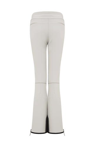 Sportliche Softshell-Skihose Christie-S, figurbetonter Schnitt mit höher geschnittenem Bund im Rücken, spezielle Sicherheitsdruckknöpfe, zwei Eingriffstaschen mit Reißverschluss, Zipper am Beinsaum, elastischer Schneefang, Kantenschutz aus Alcantara und leicht aufgeraute Innenseite für weichen Tragekomfort. Ergonomisches Knie für maximale Bewegungsfreiheit. GRÖßENHINWEIS: Figurbetonte Passform, wählen Sie Ihre gewohnte Größe. In der Farbe Weiß-Beige (Farbe: sandstone)