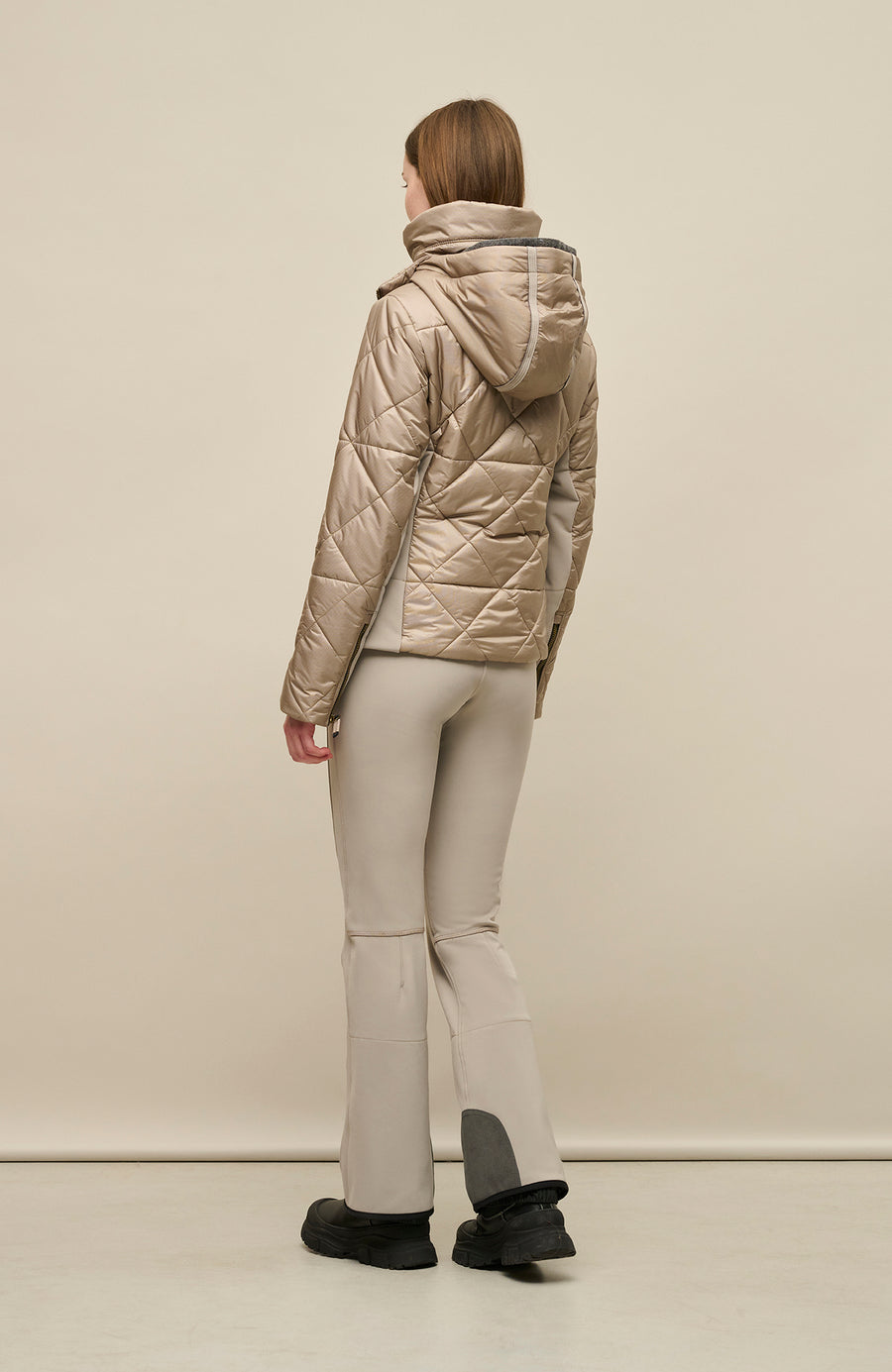 Winddichte Damen-Skihose Issy aus Softshell in braun-beige (Farbe: cashmere)