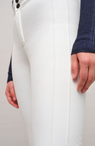 Winddichte Damen-Skihose Issy aus Softshell in weiß (Farbe: glacier)