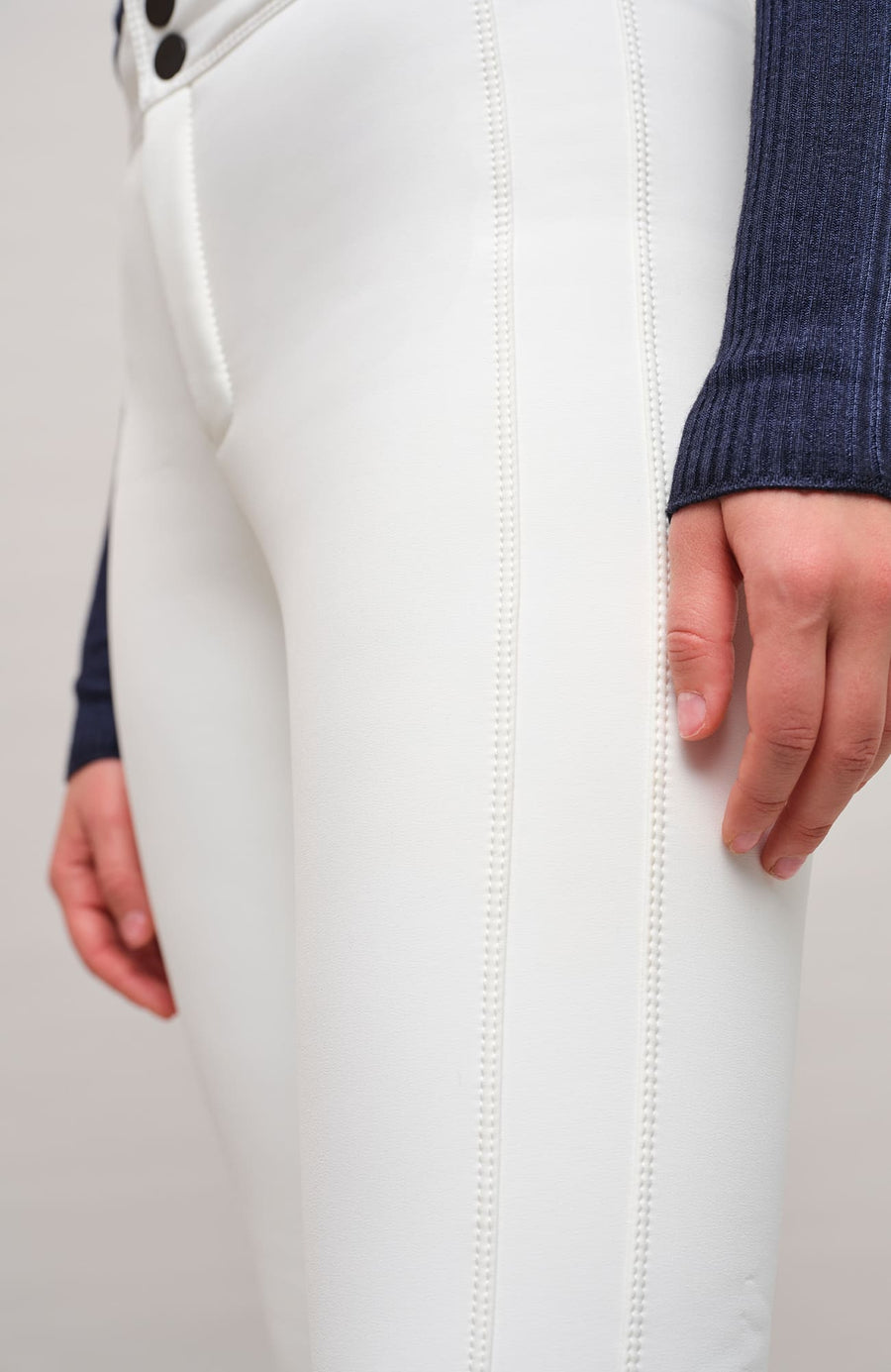 Winddichte Damen-Skihose Issy aus Softshell in weiß (Farbe: milk)