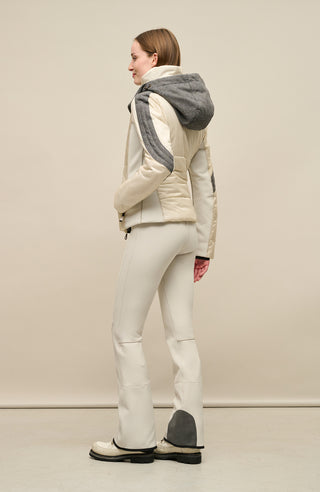 Winddichte Damen-Skihose Issy aus Softshell in Sand-Ton (Farbe: Sandstone)