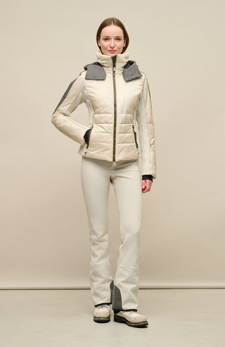 Winddichte Damen-Skihose Issy aus Softshell in Sand-Ton (Farbe: Sandstone)