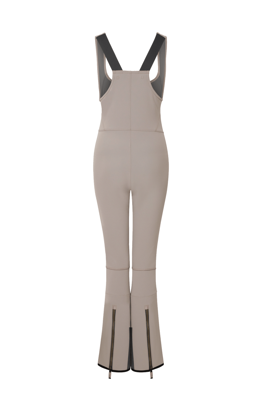 Ski-Catsuit Davina2.0-S im Latzhosen-Stil ohne Ärmel, schmaler figurbetonter Schnitt mit ausgestelltem Bein und femininer Bustier-Ausschnitt. Streifen an den Beinaußenseiten aus Alcantara-Leder, Träger hinten aus elastischem Gummi, ergonomisches Knie, langer Zipper, auffallende Nähte, Seitentaschen mit Zip, Kantenschutz aus Alcantara-Leder und Schneefang. Enganliegend und feminin, betont die Silhouette und Bewegungsfreiheit. In der Farbe Beige (Farbe: cashmere)