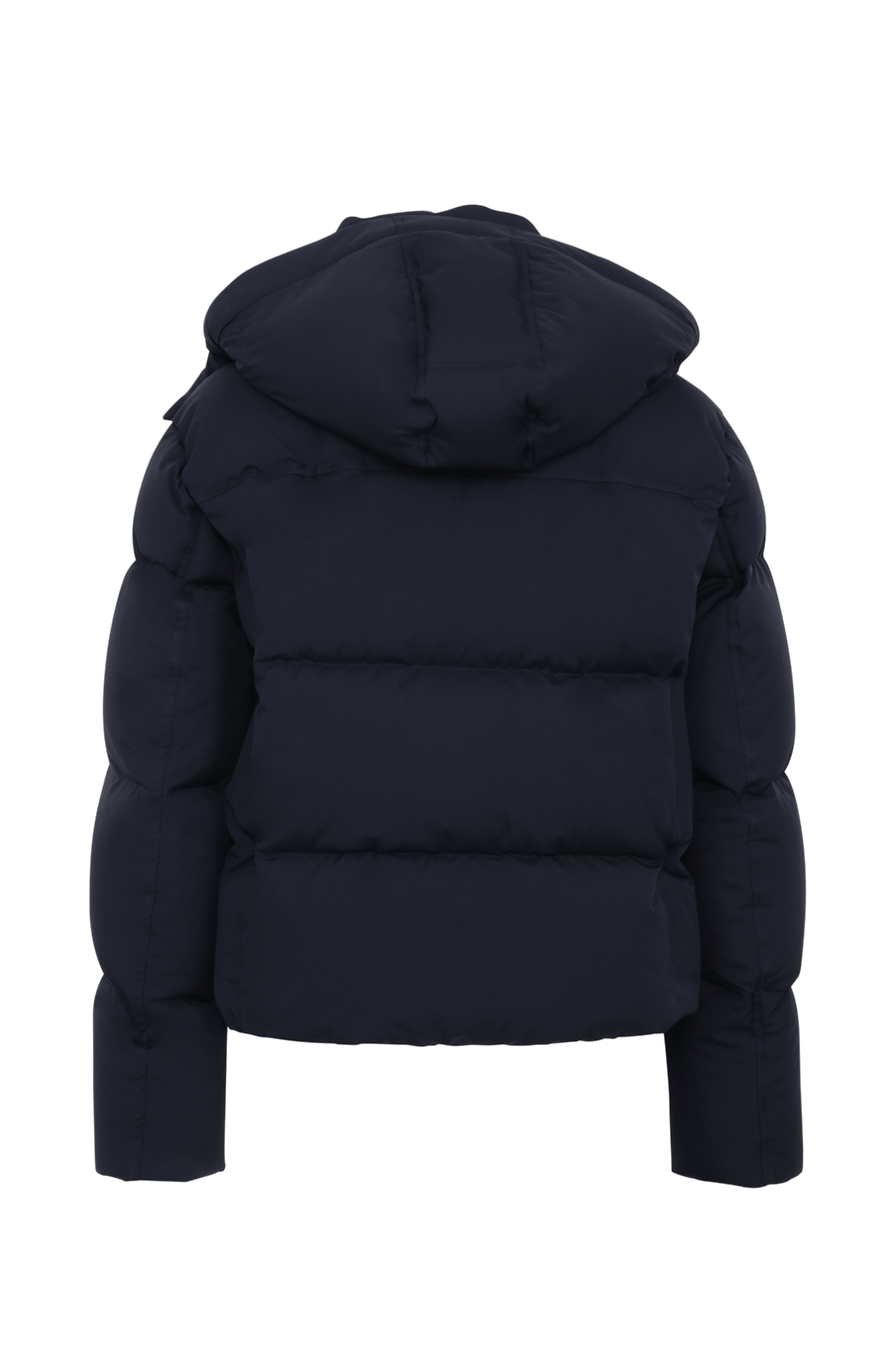 Winterjacke Isabel-LIN aus Light Italian Nylon, gerade Passform mit leicht verkürztem Schnitt, Kapuze mit innenliegendem Strickbündchen, Schneefang abnehmbar, gefüttert mit hochwertigen zertifizierten Daunen. Zwei versteckte Taschen, Zwei-Wege-Zipper, klassische Frauenschuh Features wie Schneefang an den Ärmeln, Skipasstasche und zwei innenliegende Taschen mit Zip. Seidig glänzende Oberfläche, funktional und warm. In der Farbe Dunkelblau (Farbe: midnight)