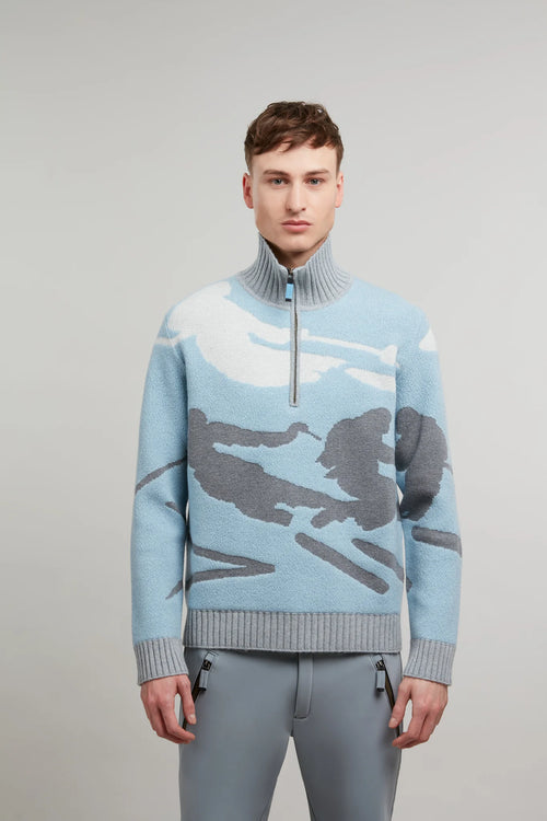 Ski Jumper with Skier Motif - Elis-ME