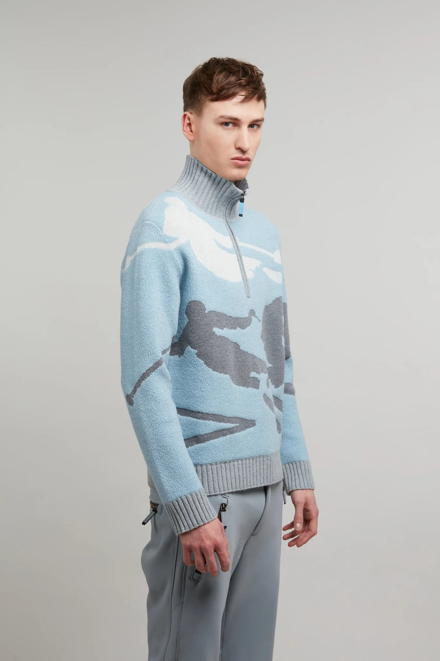 Ski Jumper with Skier Motif - Elis-ME