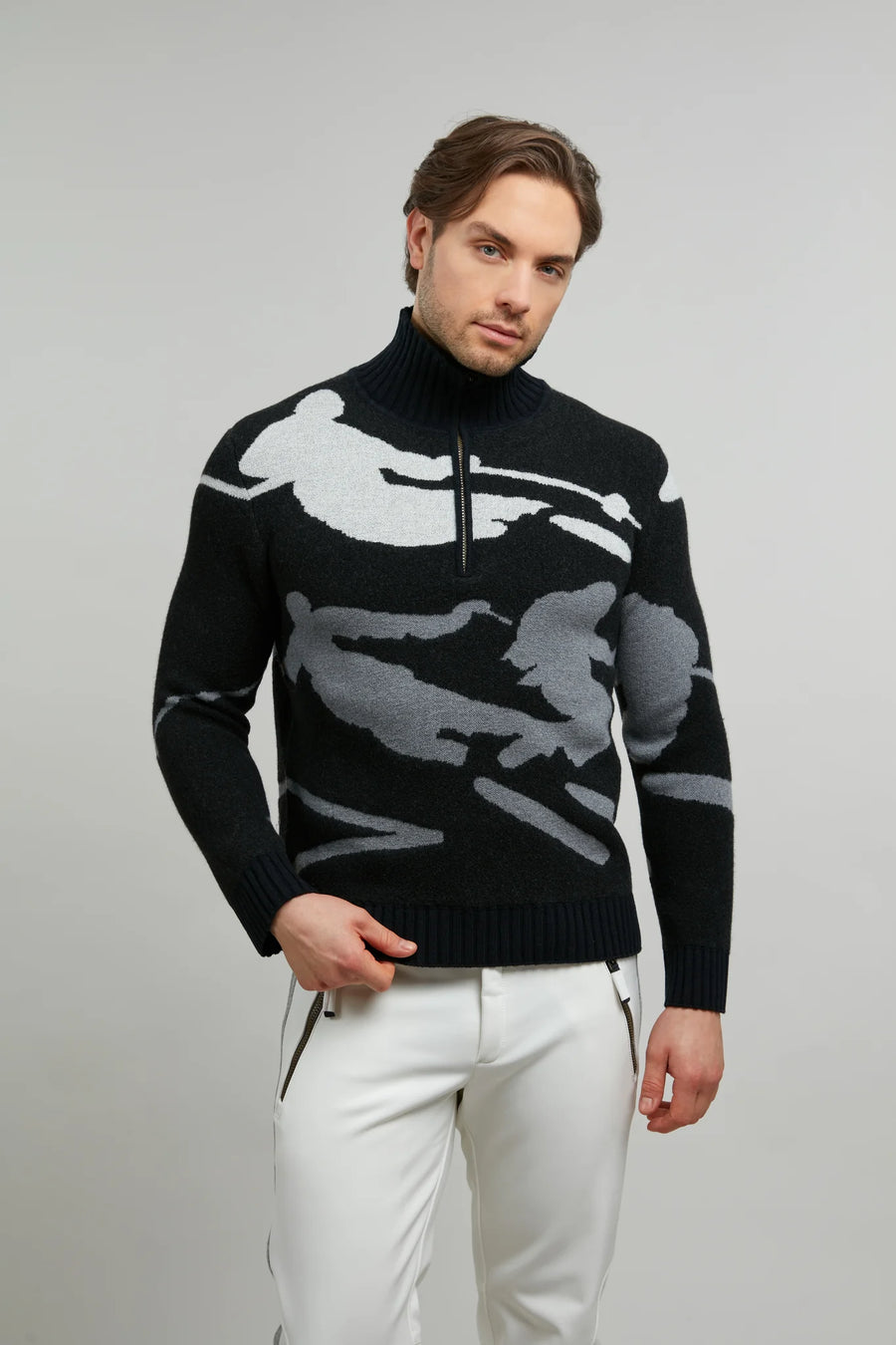 Ski Jumper with Skier Motif - Elis-ME