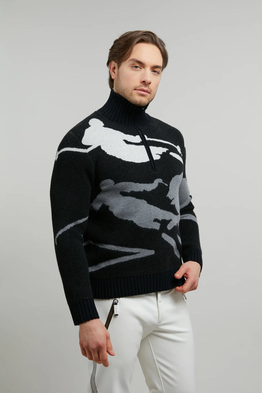 Ski Jumper with Skier Motif - Elis-ME