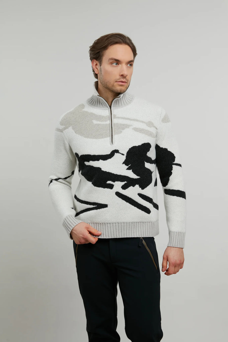 Ski Jumper with Skier Motif - Elis-ME