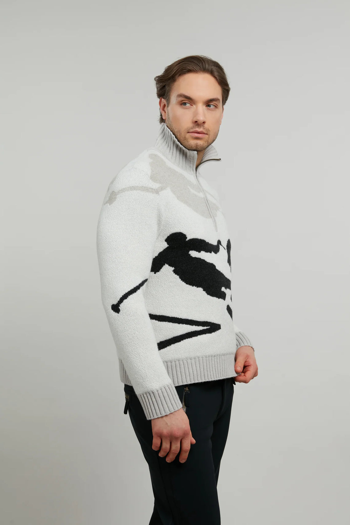 Ski Jumper with Skier Motif - Elis-ME