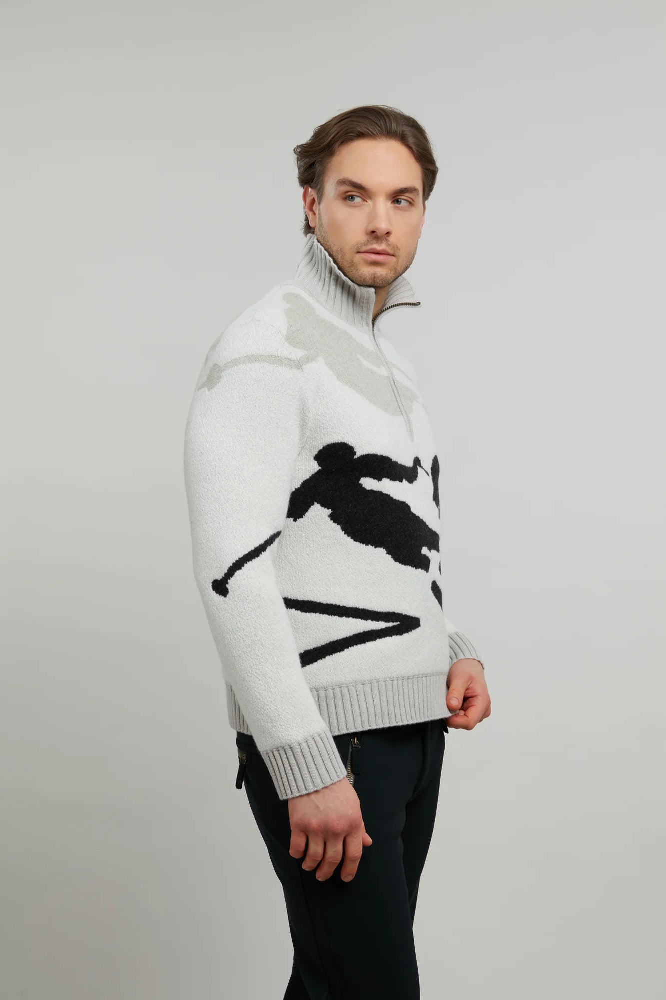 Ski Jumper with Skier Motif - Elis-ME