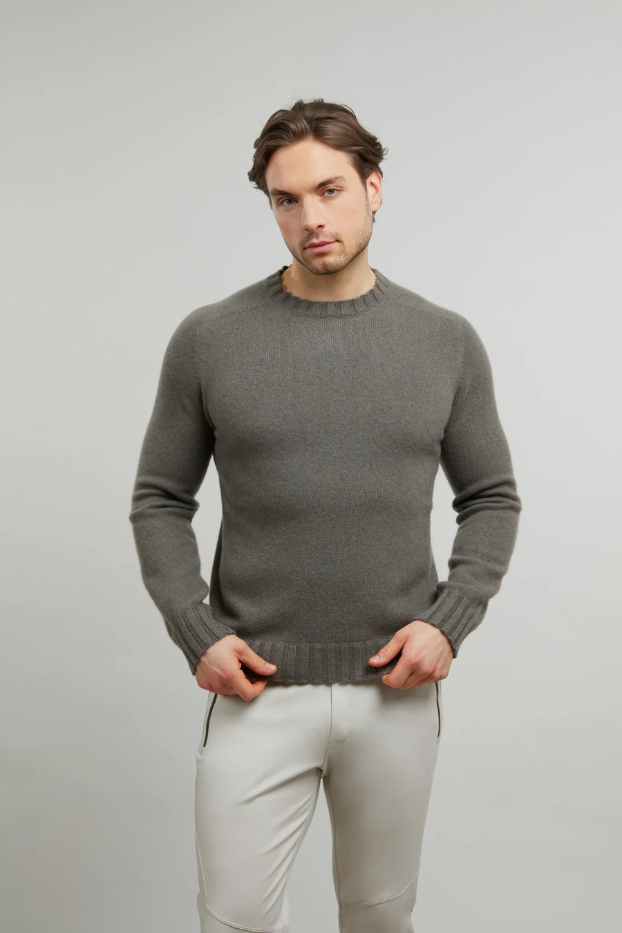 Kaschmirpullover mit Rundhals - Evan-WS