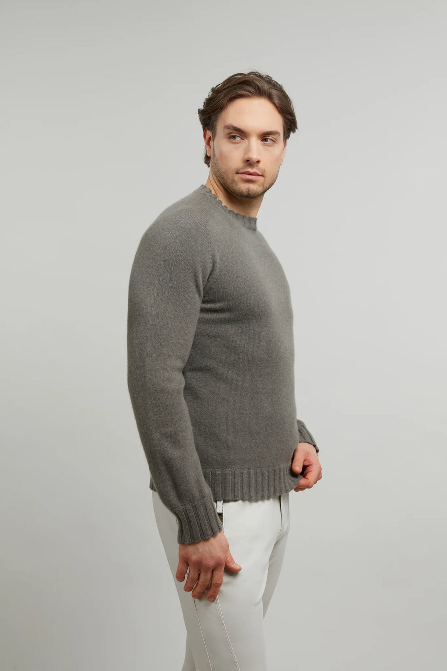 Kaschmirpullover mit Rundhals - Evan-WS