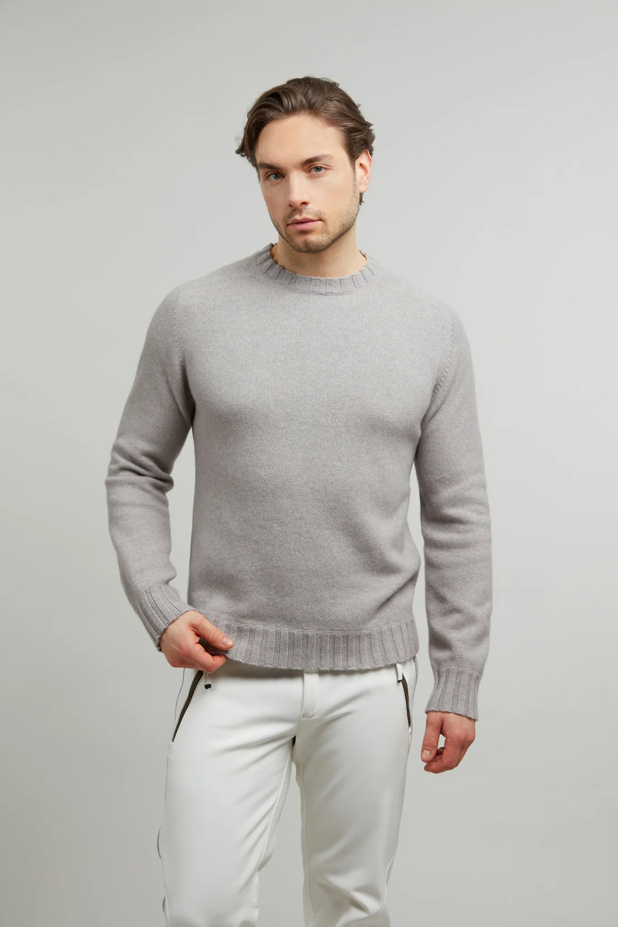 Kaschmirpullover mit Rundhals - Evan-WS