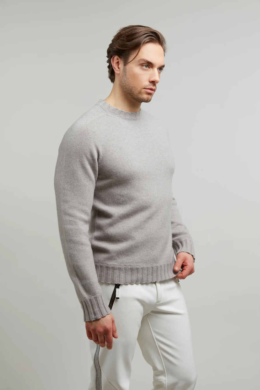 Kaschmirpullover mit Rundhals - Evan-WS
