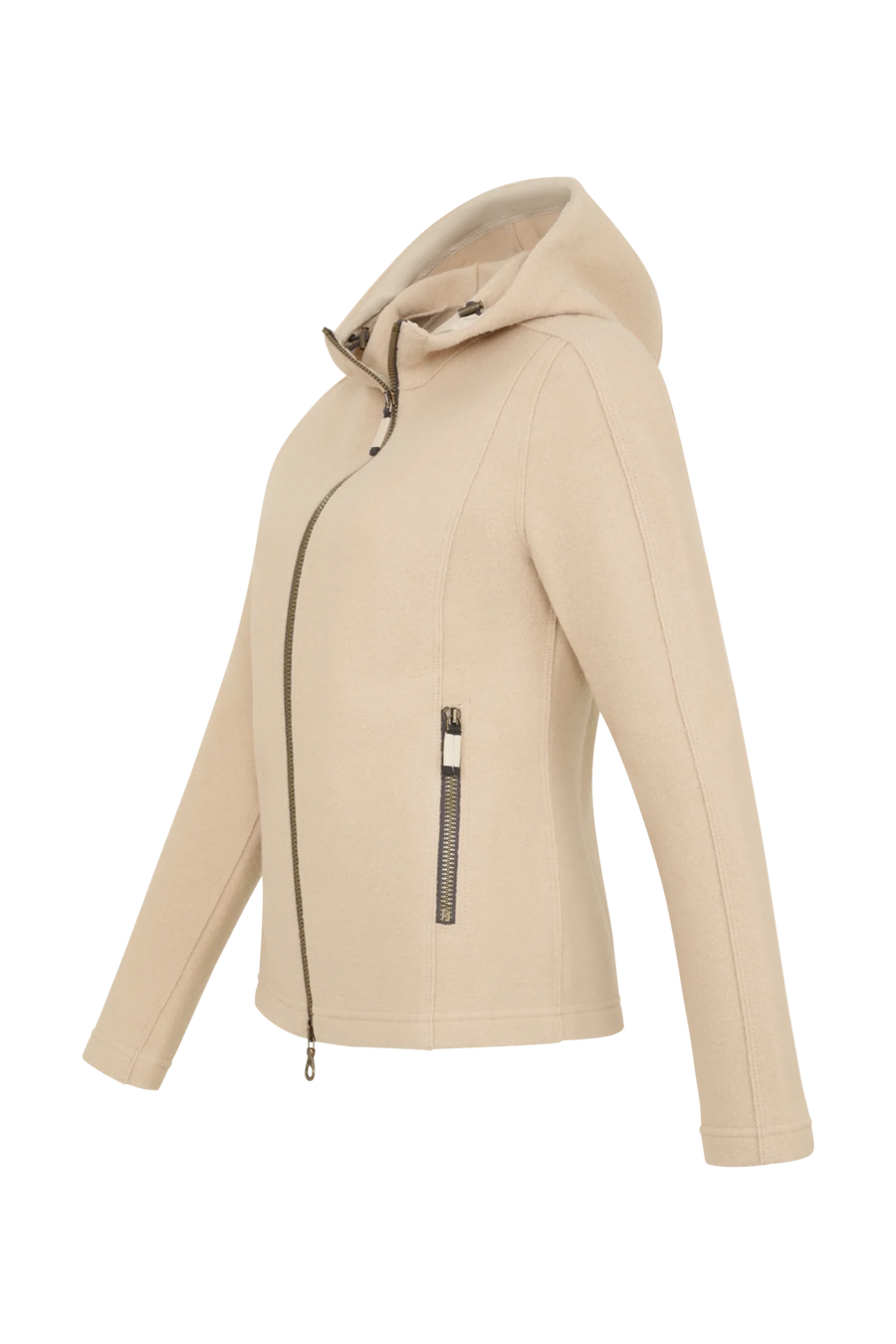 Boiled wool jacket with hood - Rania