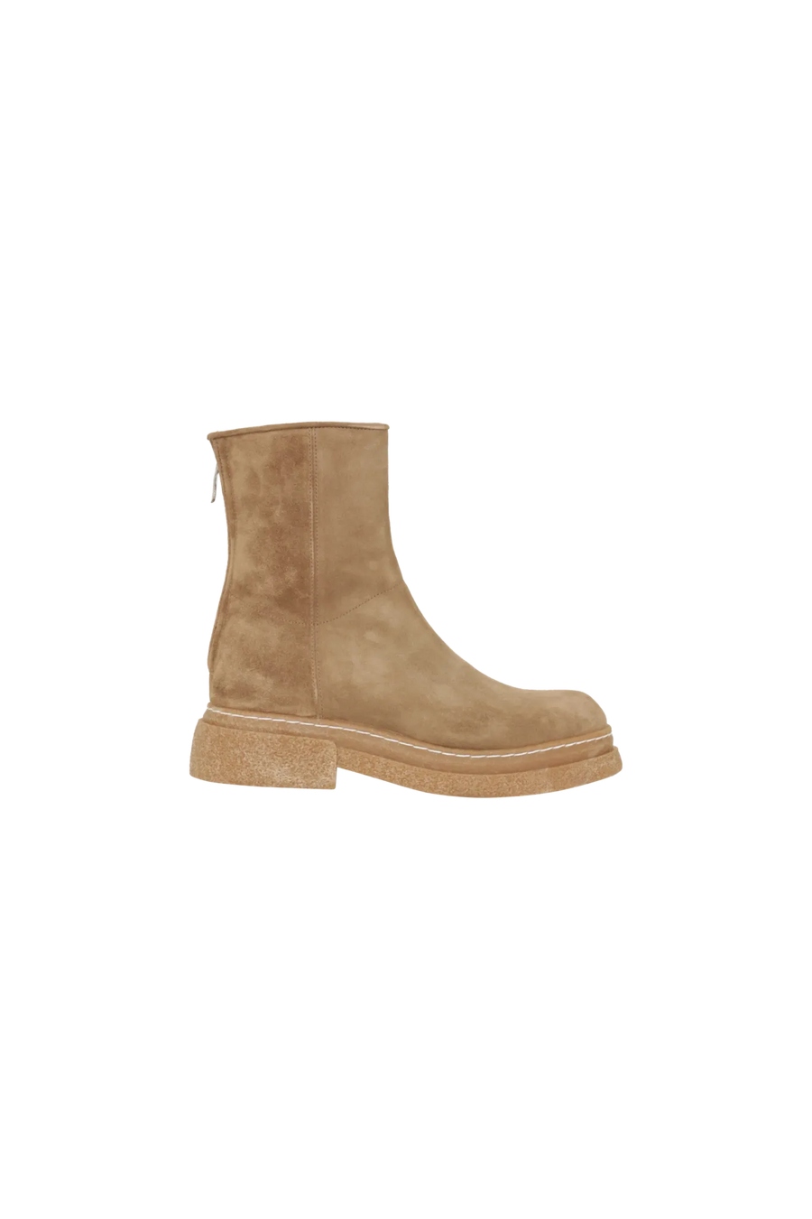Ankle Boots aus Veloursleder mit Lammfell - GILL
