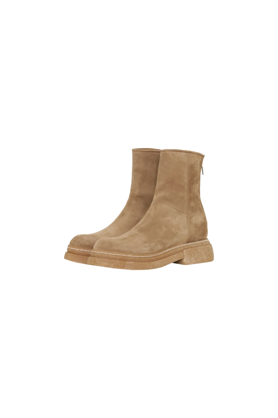 Ankle Boots aus Veloursleder mit Lammfell - GILL