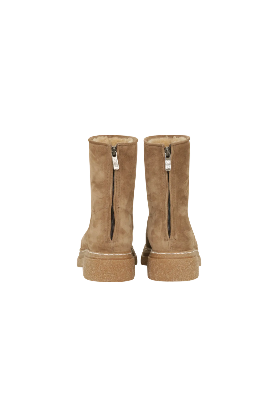 Ankle Boots aus Veloursleder mit Lammfell - GILL