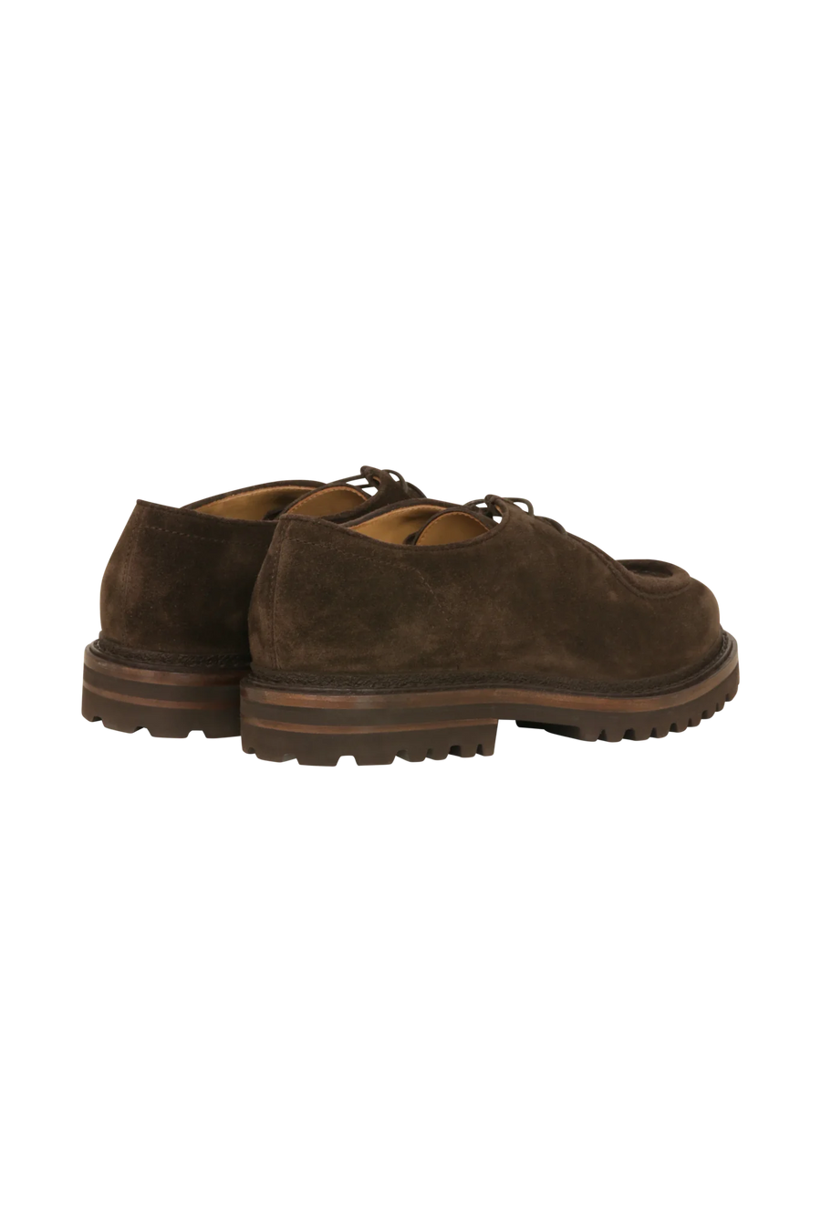 Derby aus Veloursleder mit Vibram-Profilsohle