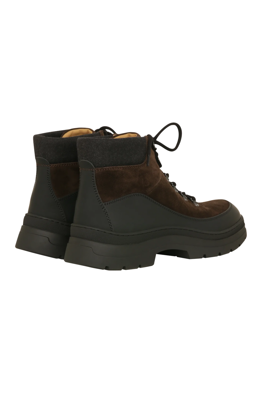 Boots aus Veloursleder mit Schnürung