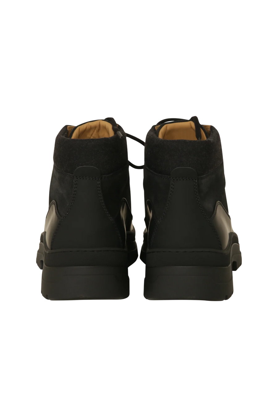 Boots aus Veloursleder mit Schnürung