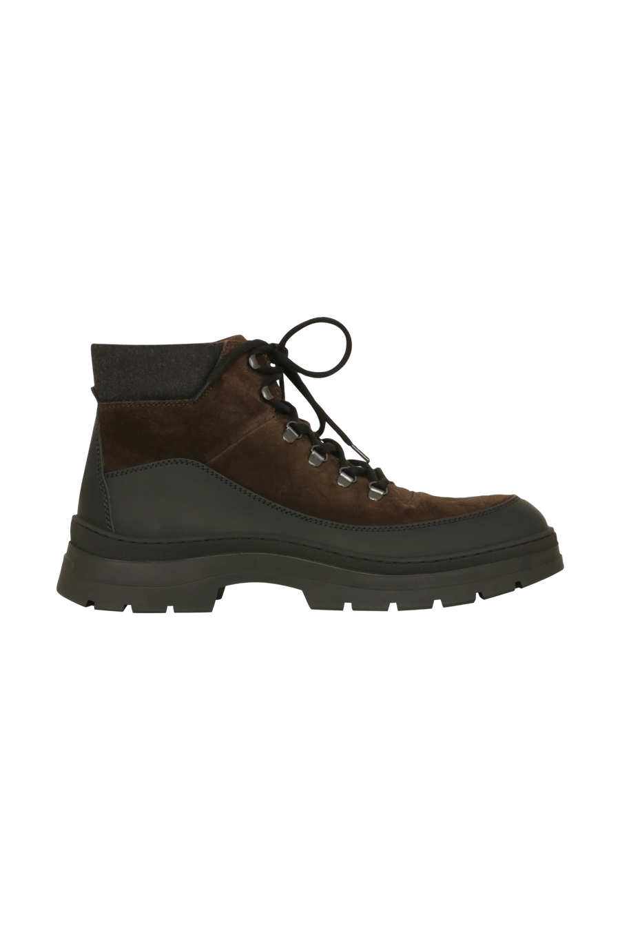 Boots aus Veloursleder mit Schnürung