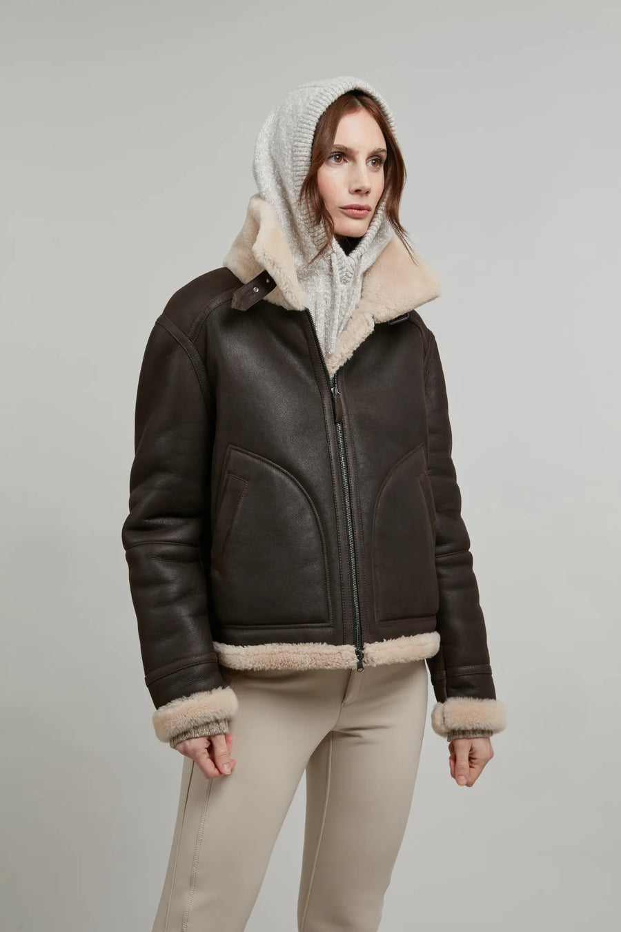 Lambskin jacket in biker style - Norah-MV