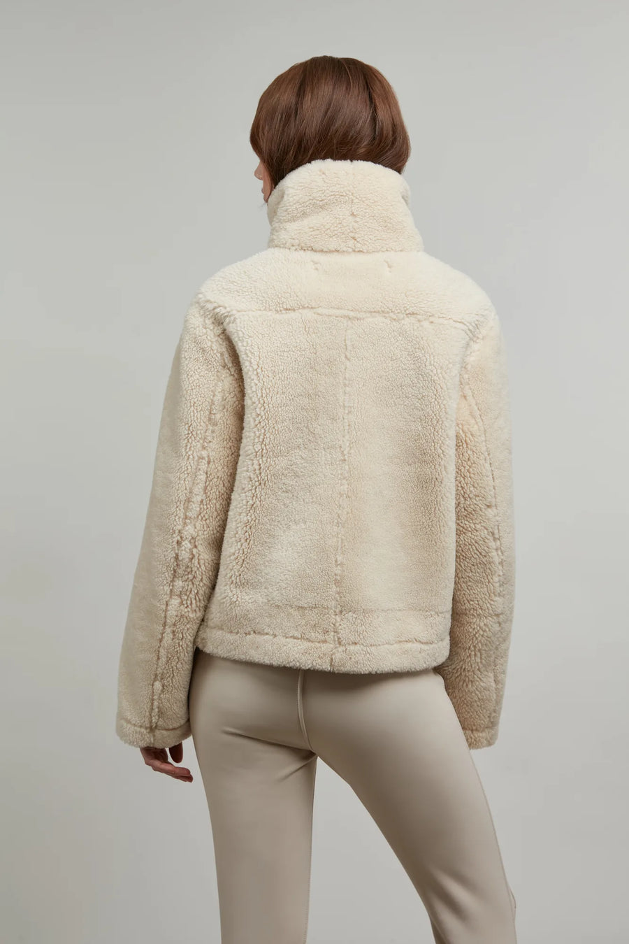 Lambskin jacket in biker style - Jolina-MV
