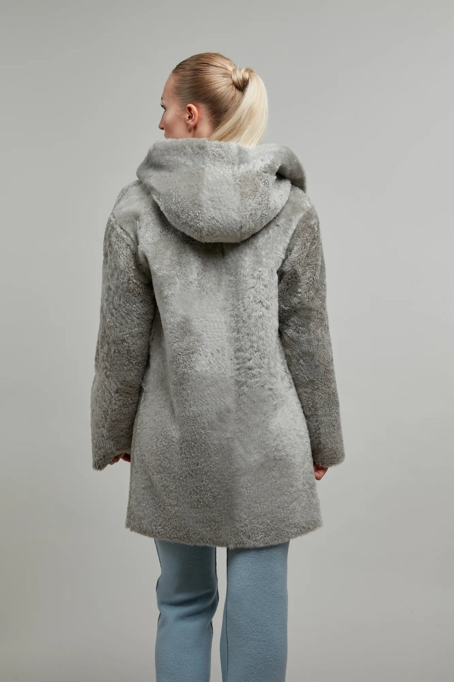 Lambskin Coat with Hood - Olivera