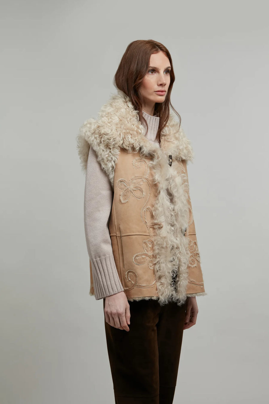 Gilet en peau lainée Lotta-LLA