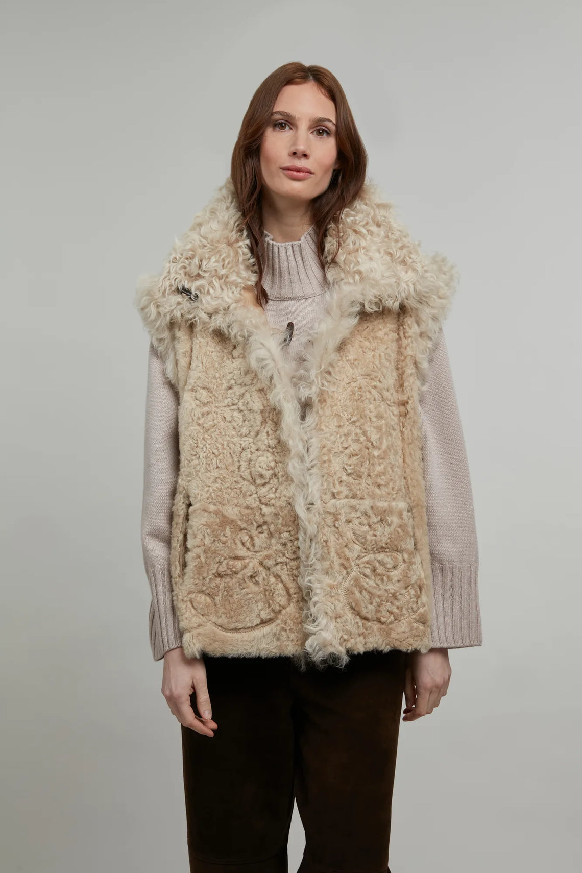 Gilet en peau lainée Lotta-LLA