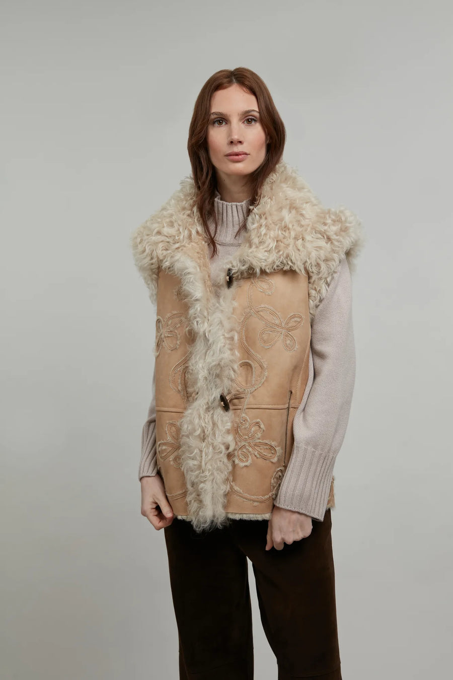 Gilet en peau lainée Lotta-LLA