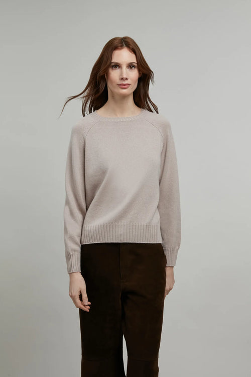 Cashmere Crew Neck Knit Sweater - Felicita-WS