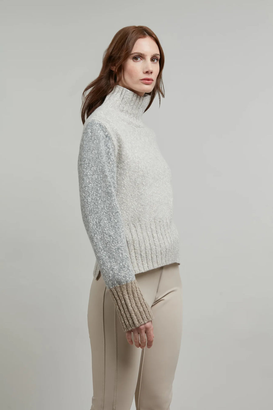 Pull en laine à col montant - Elodie-LBW