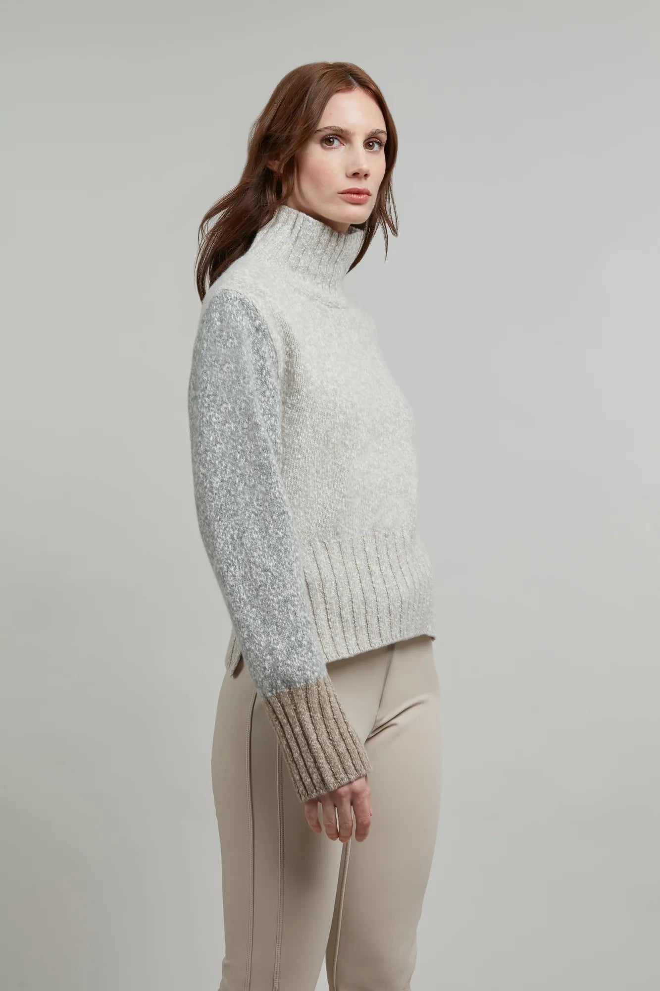 Pull en laine à col montant - Elodie-LBW