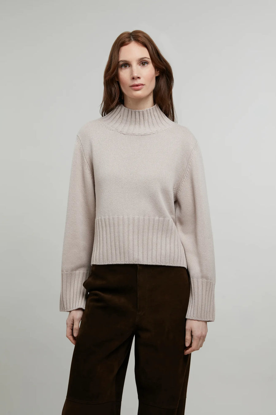 Pull en maille de cachemire à col roulé - Alva-WS