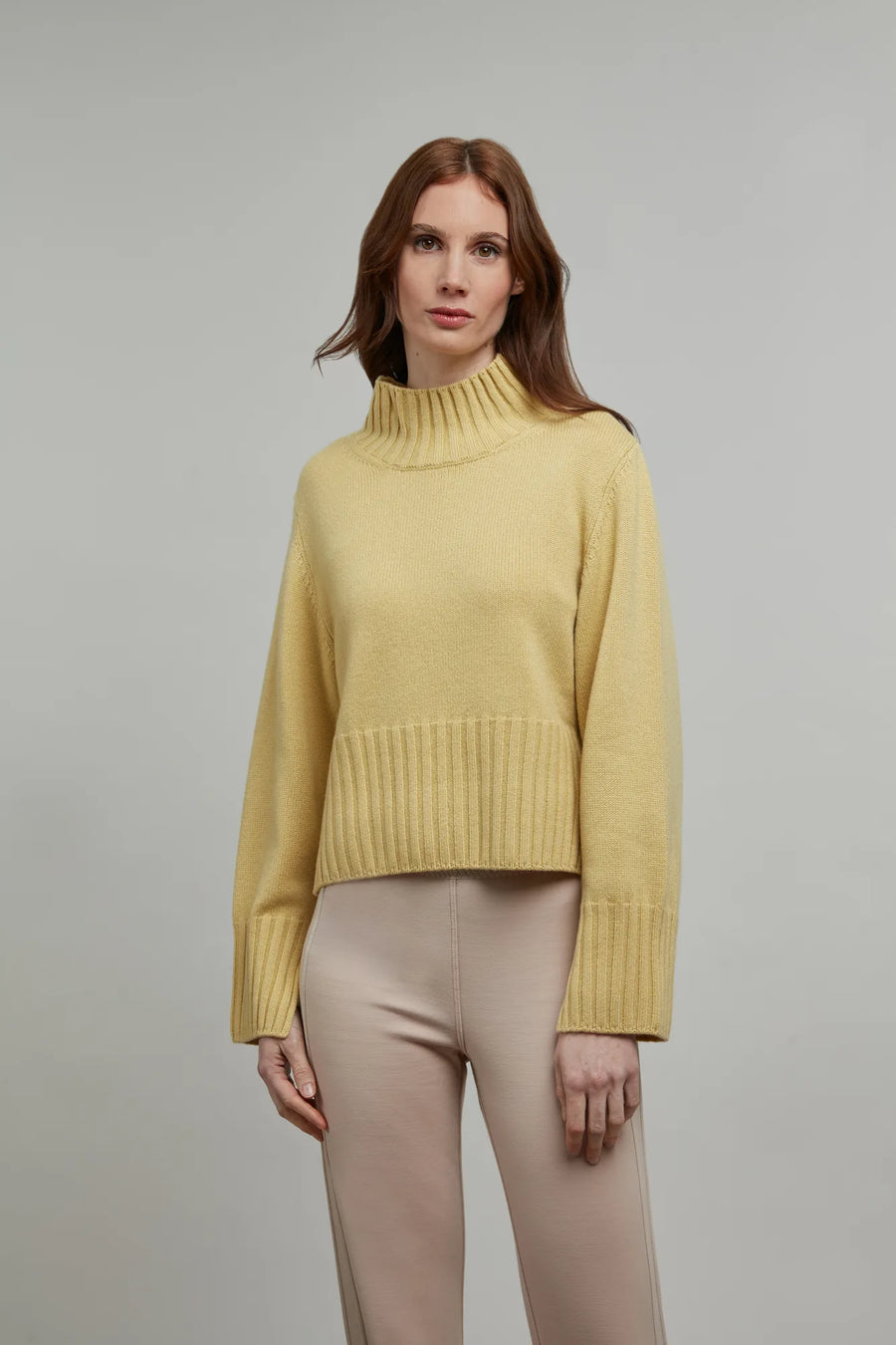 Pull en maille de cachemire à col roulé - Alva-WS