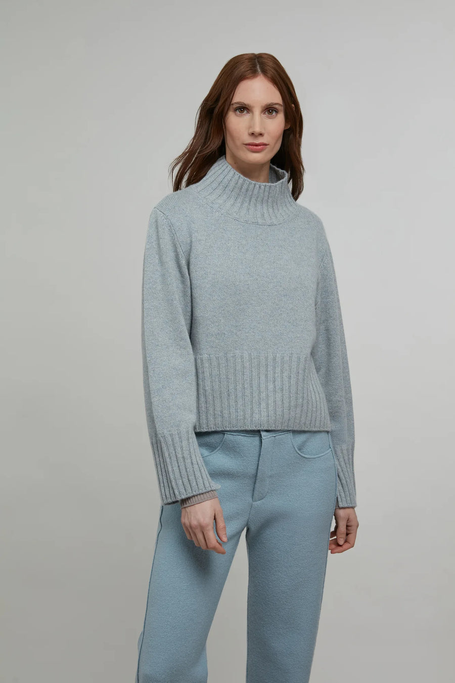 Pull en maille de cachemire à col roulé - Alva-WS